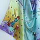 Copy of batik scarf "the Little Prince" silk satin 54Х54 cm. Shawls1. Handpainted silk by Ludmila Kuchina. My Livemaster. Фото №5