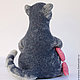 Кот и одна сосиска. Игрушка из шерсти. Фелтинг. Войлочная игрушка. Галина Иванова (galina-ivanova). Ярмарка Мастеров.  Фото №4