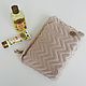 Cosmetic bag Terry light beige taupe cotton, Beauticians, St. Petersburg,  Фото №1
