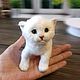 Котёнок. Игрушка ручной работы. Игрушки. Шерстинка(валяные игрушки, картины, вязаные подушки, гобелены).. Ярмарка Мастеров.  Фото №12