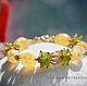 Bracelet 'Sunny morning' - hand-cut citrines, peridot /olivine, Bead bracelet, Moscow,  Фото №1