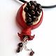 Pendant - necklace Granatik with pomegranate. Necklace. Shagree (Shagree). Online shopping on My Livemaster.  Фото №2