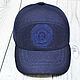 Men's baseball cap, made of cashmere, in dark blue!, Baseball caps, St. Petersburg,  Фото №1