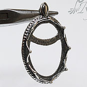 Материалы для творчества handmade. Livemaster - original item The base for the pendant, insert 18 by 25 mm, silvering. Handmade.