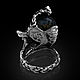 Кольцо Дракон серебро с лабрадором камнем. Кольца. Aventure.Jewelry. Ярмарка Мастеров.  Фото №4