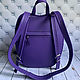 Women's leather backpack 'Violet Angel'. Backpacks. Lyurom Studio. My Livemaster. Фото №9