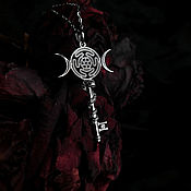 Украшения handmade. Livemaster - original item Hecate`s Moon Key is a silver pendant on a silver chain. Handmade.