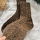 Носки из верблюжей шерсти с люрексом. Носки. MY FLOWER KNITTING. Ярмарка Мастеров.  Фото №4