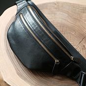Сумки и аксессуары handmade. Livemaster - original item Banana Belt Leather Bag (standard). Black. Handmade.