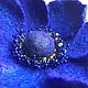Brooch made of wool felt Blue anemone. Brooches. florawool (florawool). My Livemaster. Фото №4