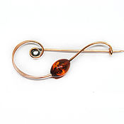 A pendant with amber In which Autumn is reflected