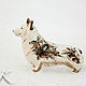 Welsh Corgi (painting ' black flowers in gold'). Figurines. Moscow Kerry (porcelaindogs). My Livemaster. Фото №4