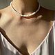 Чокер из жемчуга и серебра. Бусы из жемчуга и серебра. Чокер. 4NADYA Jewelry. Ярмарка Мастеров.  Фото №4