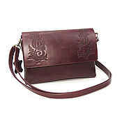 Сумки и аксессуары handmade. Livemaster - original item Crossbody bag: Women`s burgundy leather bag Alda S44t-682-1. Handmade.