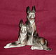 DOG, DOGS, TWO SHEPHERD. ZFA Verbilki. The old stigma! Whole, Vintage statuettes, St. Petersburg,  Фото №1