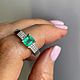 17.5 Кольцо с натуральным Изумрудом 0.90 ct. Кольца. Елена. Ярмарка Мастеров.  Фото №6