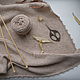 Beige handkerchief knitted kerchief shawl bactus delicate wool, Shawls1, Saratov,  Фото №1