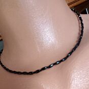 Украшения handmade. Livemaster - original item Choker Beads for Men Women Spinel Wood 925 Silver. Handmade.