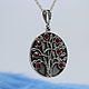925 Silver Garnet Tree Pendant with red zircons SS0042. Pendants. Sunny Silver. My Livemaster. Фото №6