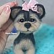 Copyright felted toy dog Yorkshire Terrier Button. Felted Toy. KravetsTatyana. My Livemaster. Фото №4