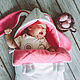 Заказать Конверт для новорожденного "Зайка розовое сердечко". Babygoldfinch. Ярмарка Мастеров. . Конверты на выписку Фото №3
