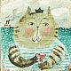 Картина Морской котик Кот в тельняшке, Картины, Сочи,  Фото №1