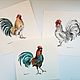 The picture with the rooster, the rooster, new year 2017, watercolor p. Pictures. Watercolors of Plovetskay Tatiana. Online shopping on My Livemaster.  Фото №2