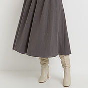 Одежда handmade. Livemaster - original item Grey nettle skirt below the knees. Handmade.