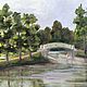 Oil painting. Openwork landscape bridge, Pictures, Zhukovsky,  Фото №1