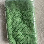 Для дома и интерьера handmade. Livemaster - original item Green terry mat 50h70 for feet. Handmade.