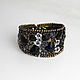Bracelet in bronze tone with crystals and flowers. Vintage bracelets. Bijoudelice. My Livemaster. Фото №6