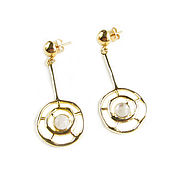 Украшения handmade. Livemaster - original item Earrings with moonstone, long earrings with adulyar, earrings gift. Handmade.