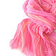 Order Batik Stole Pink Marshmallow Scarf Pressed Silk 100%. Silk Batik Watercolor ..VikoBatik... Livemaster. . Scarves Фото №3