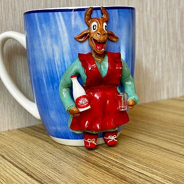 Посуда ручной работы. Ярмарка Мастеров - ручная работа Кружка Коза. Handmade.