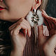 Evening earrings, fur earrings, fluffy earrings, long earrings, Earrings, Bratsk,  Фото №1