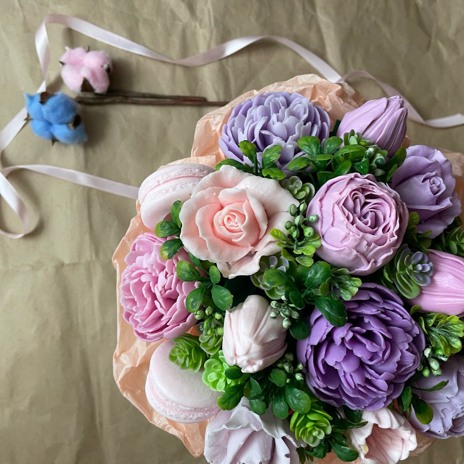 Букет цветов из мыла в интернет-магазине Ярмарка Мастеров по цене 3100 ₽ –  TM652BY | Мыло, Липецк - доставка по России