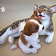 Needle felted toy Cat and dog. Felted Toy. Yulia Steklyannikova (julias14). My Livemaster. Фото №6