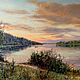 Заказать Картина река, холст, масло, 60х90 см. р.Ока. Утренняя прохлада. 'Живая палитра' Ольги Тикуновой. Ярмарка Мастеров. . Картины Фото №3