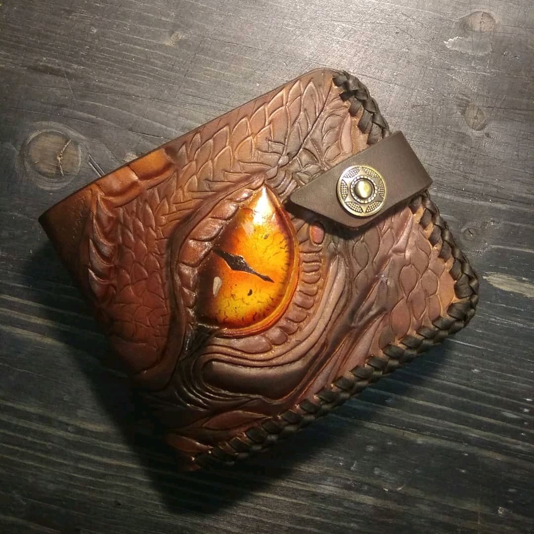 leather dragon purse