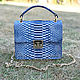 Python leather handbag PRIME. Crossbody bag. Exotic Workshop Python Fashion. My Livemaster. Фото №4