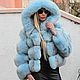 Ladies Fur Jacket of colored blue fox - baby blue. Suit Jackets. Milano Furs. Online shopping on My Livemaster.  Фото №2
