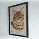 Portrait of a Red cat painting for interior. Pictures. Game in felting. My Livemaster. Фото №4