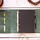 Diary A5 leather ring dark green, Diaries, St. Petersburg,  Фото №1