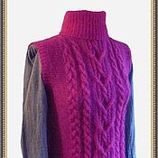 Одежда handmade. Livemaster - original item Fuchsia Mohair vest
