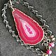 Агата Rose - крупный кулон срез агата на кожаном шнуре. Кулон. Roxana Jewelry for you. Ярмарка Мастеров.  Фото №4