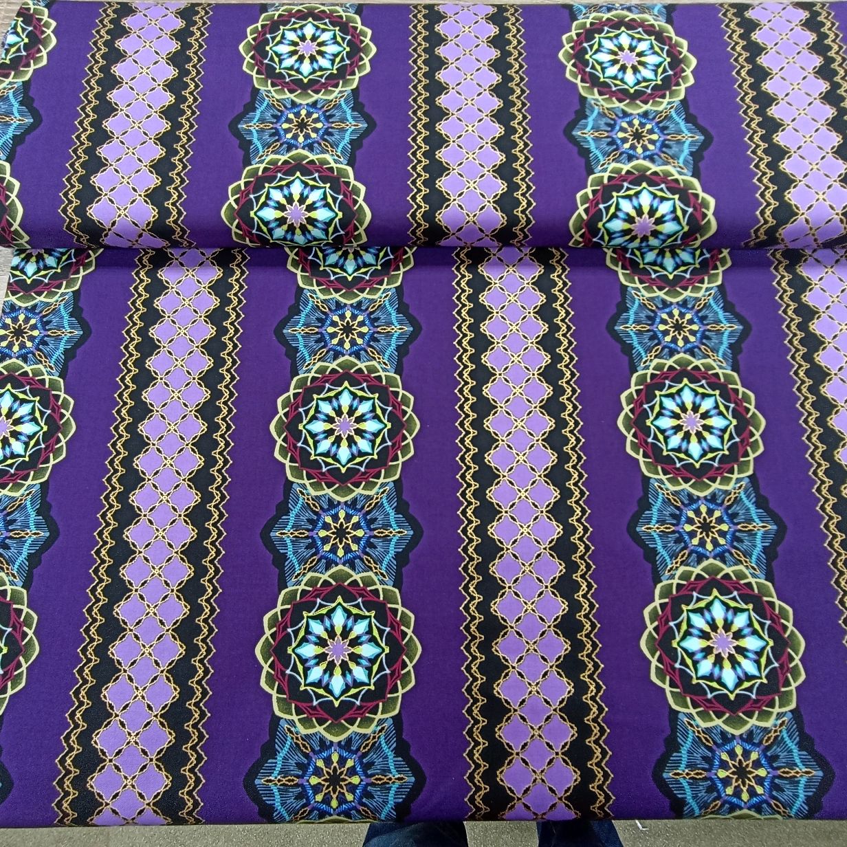 Орнамент и лиловый хлопок для пэчворка купить в интернет-магазине ...