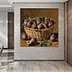 Интерьерная картина маслом Инжир Живопись для кухни и столовой. Картины. Картины для Вас Современная живопись. Ярмарка Мастеров.  Фото №5