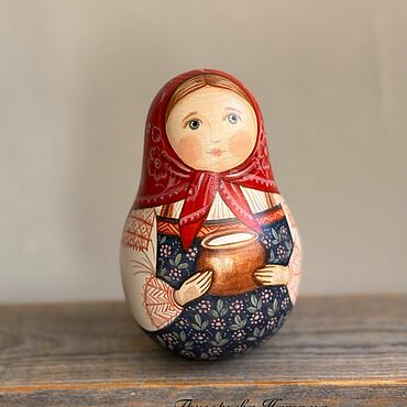 Матрешка- неваляшка с перезвоном. . Русский стиль ручной работы - Ярмарка Мастеров Русский стиль ручной работы. Ярмарка Мастеров - ручная работа Матрешка- неваляшка с перезвоном. Handmade.