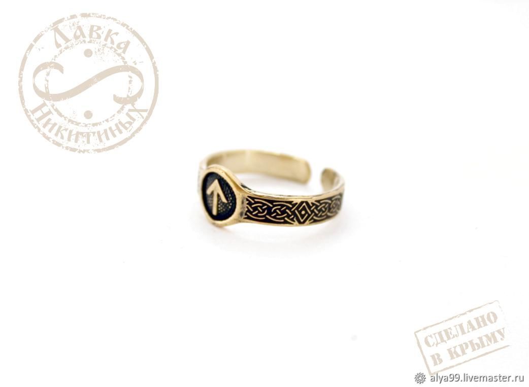 История одной семьи дзен бронзовое кольцо. Кольцо с руной Тейваз.