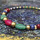 Beads India with emeralds, sapphires and rubies, brass, blue raspberry. Necklace. Ritasdreams (ritasdreams). Online shopping on My Livemaster.  Фото №2